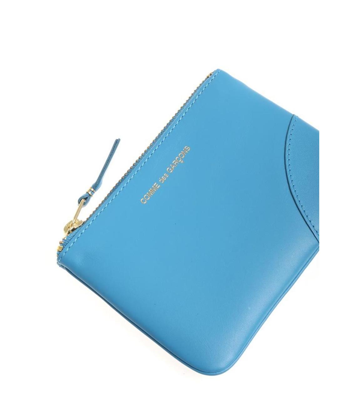 COMME DES GARÇONS WALLET Голубой кожаный кошелек, фото 4