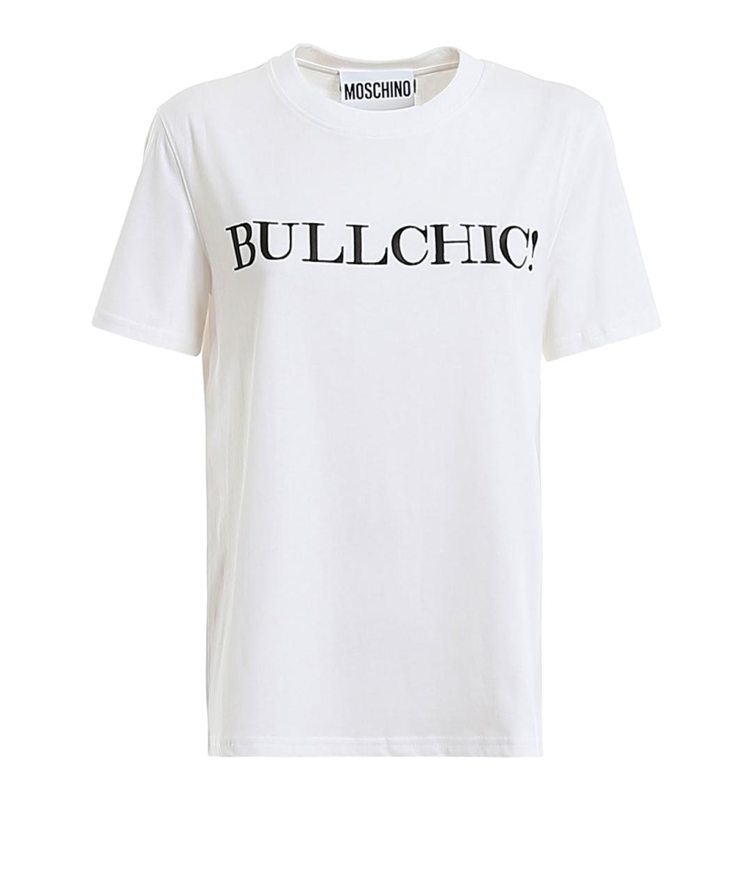 MOSCHINO Белая хлопковая футболка, фото 1