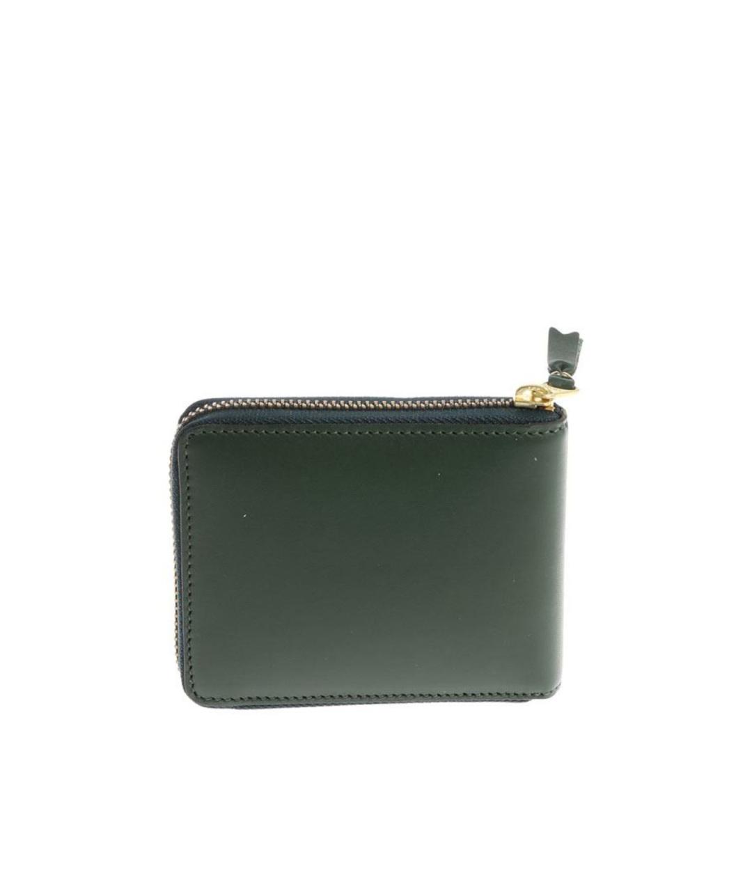 COMME DES GARÇONS WALLET Зеленый кожаный кошелек, фото 3