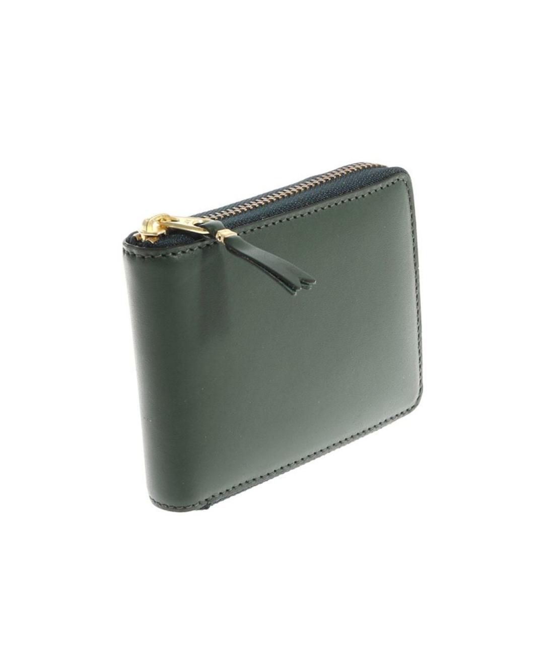 COMME DES GARÇONS WALLET Зеленый кожаный кошелек, фото 2