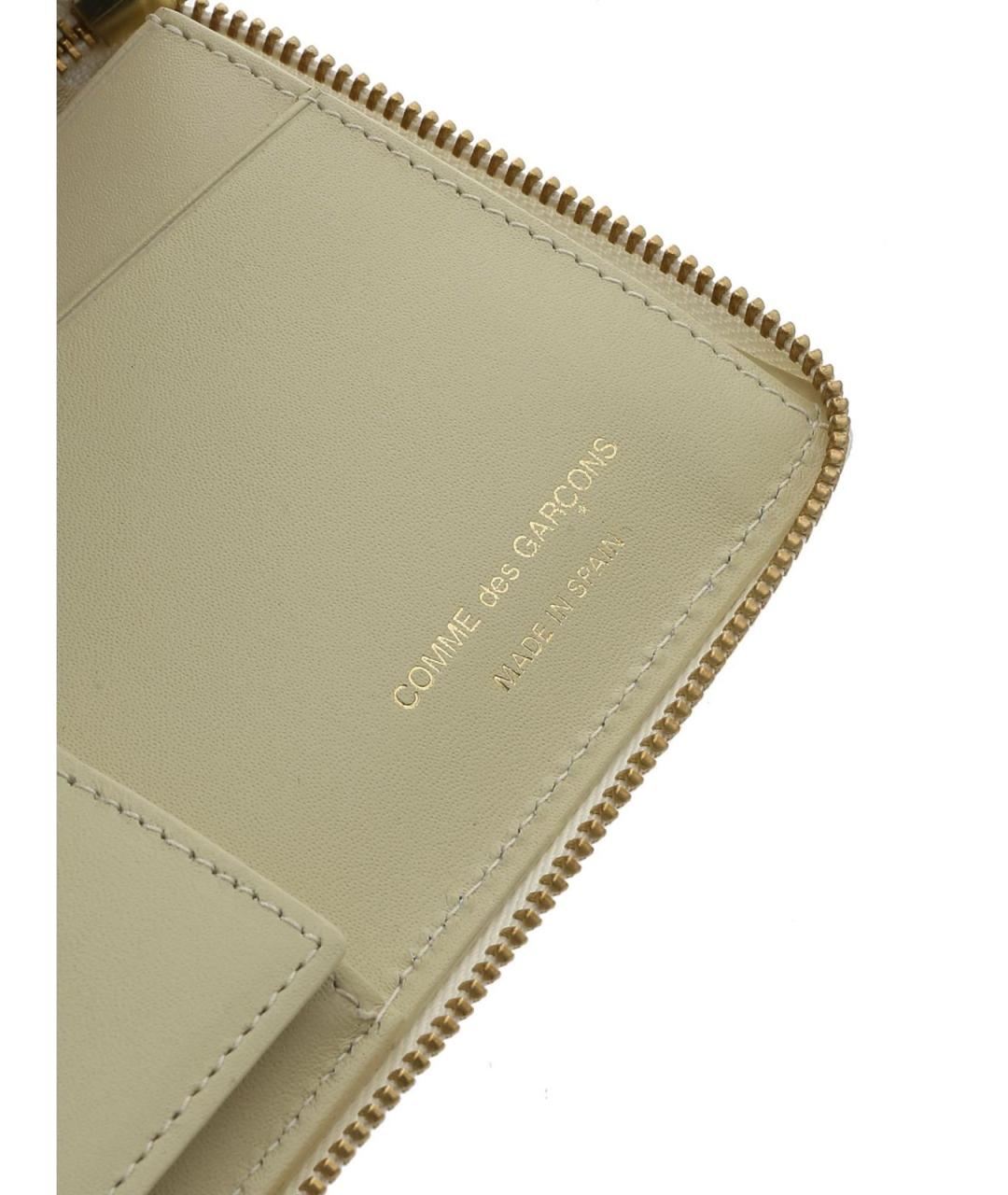COMME DES GARÇONS WALLET Бежевый кожаный кошелек, фото 4