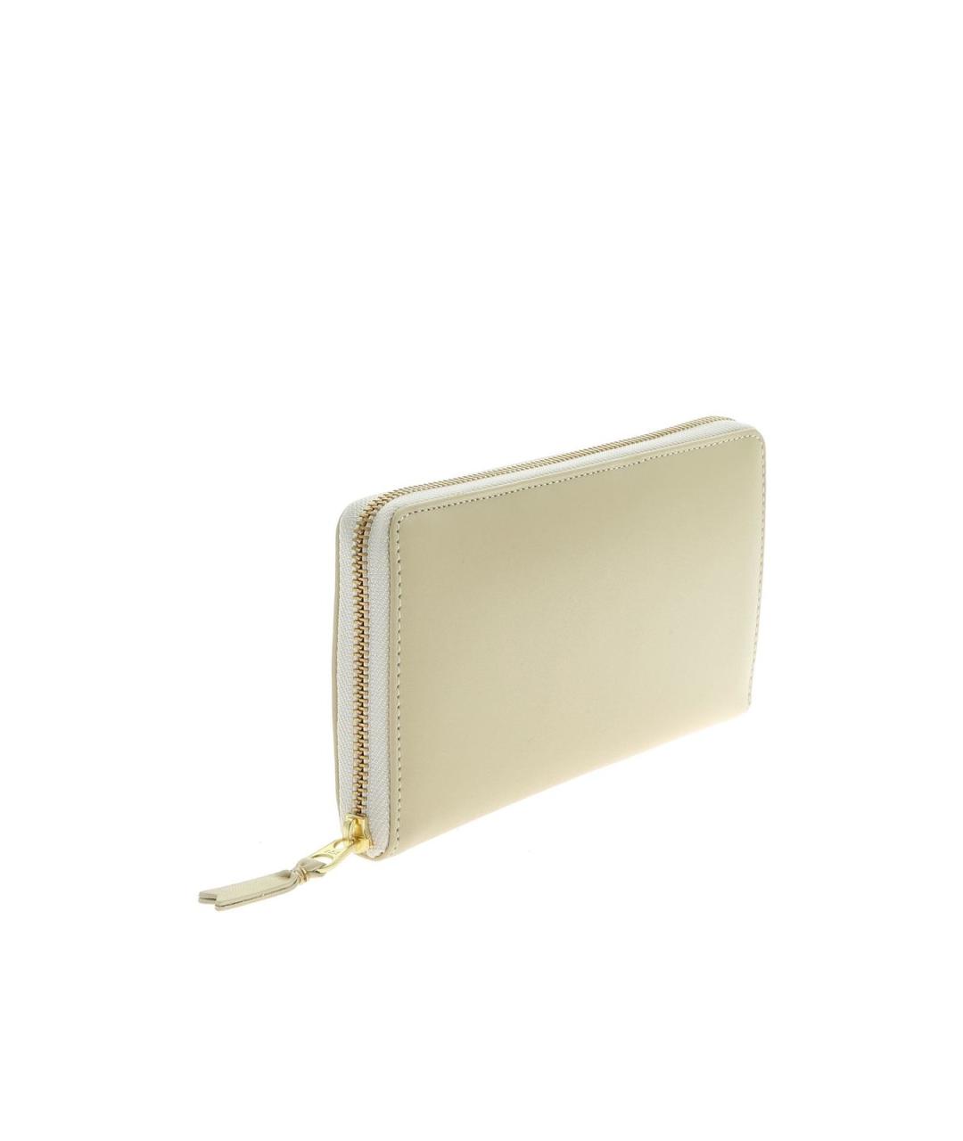 COMME DES GARÇONS WALLET Бежевый кожаный кошелек, фото 2