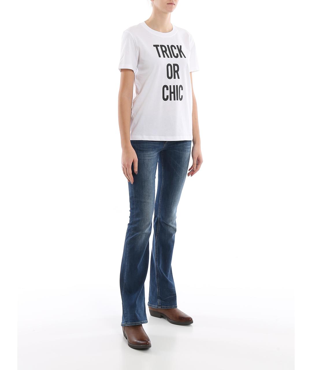 MOSCHINO Белая хлопковая футболка, фото 2