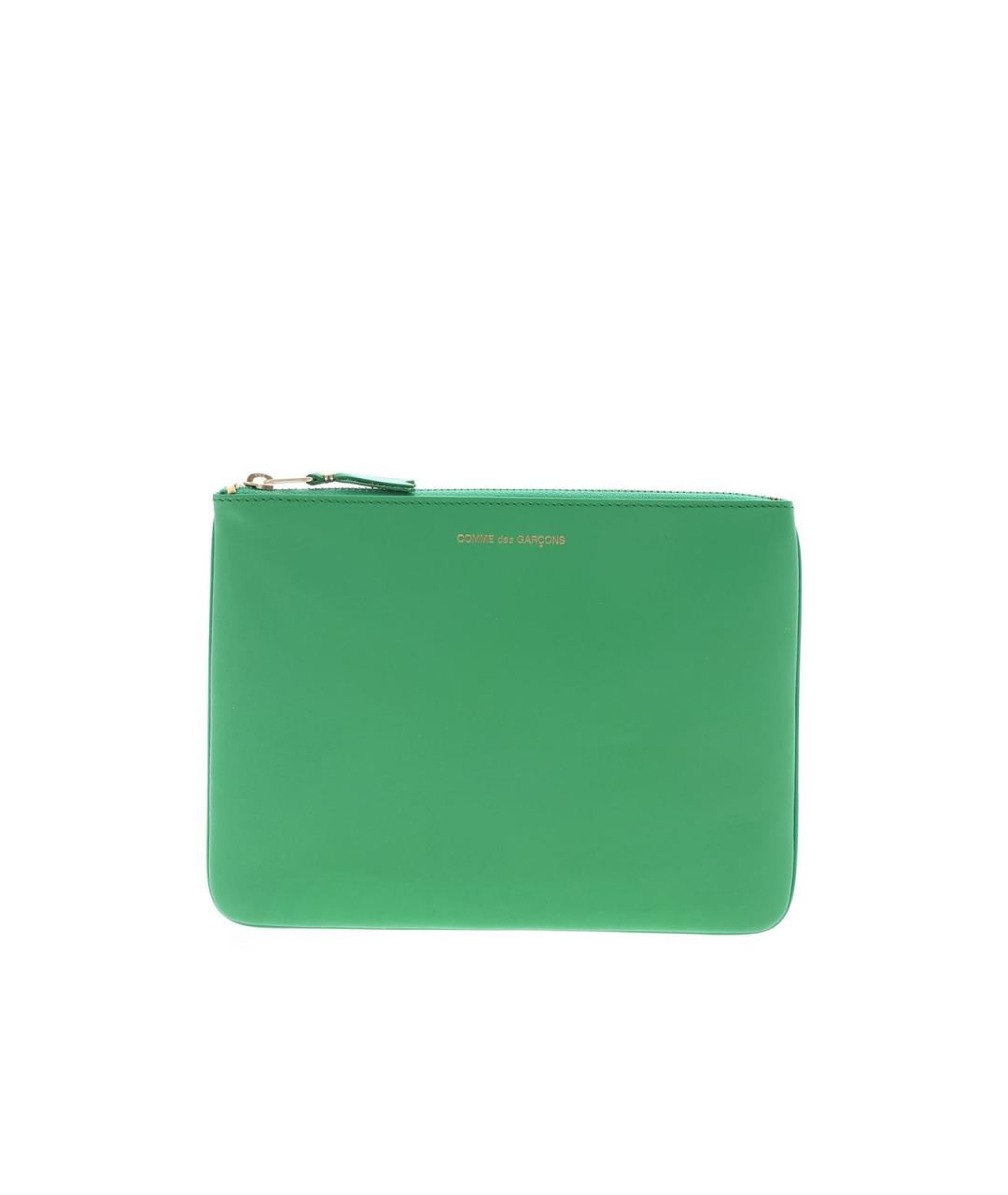 COMME DES GARÇONS WALLET Зеленая кожаная барсетка, фото 1