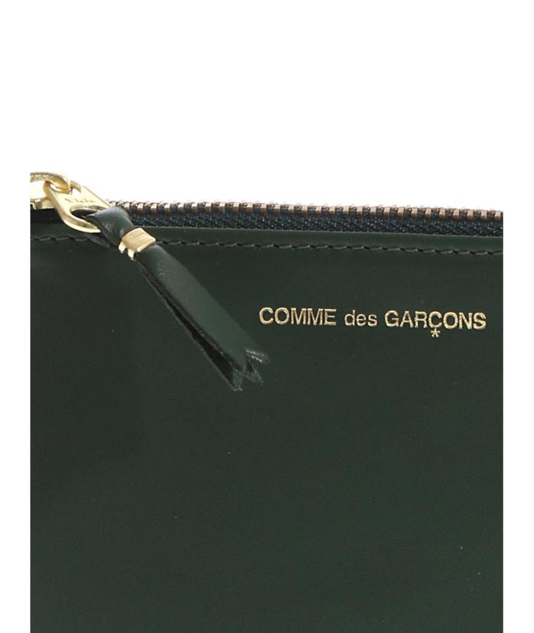 COMME DES GARÇONS WALLET Зеленый кожаный кошелек, фото 4
