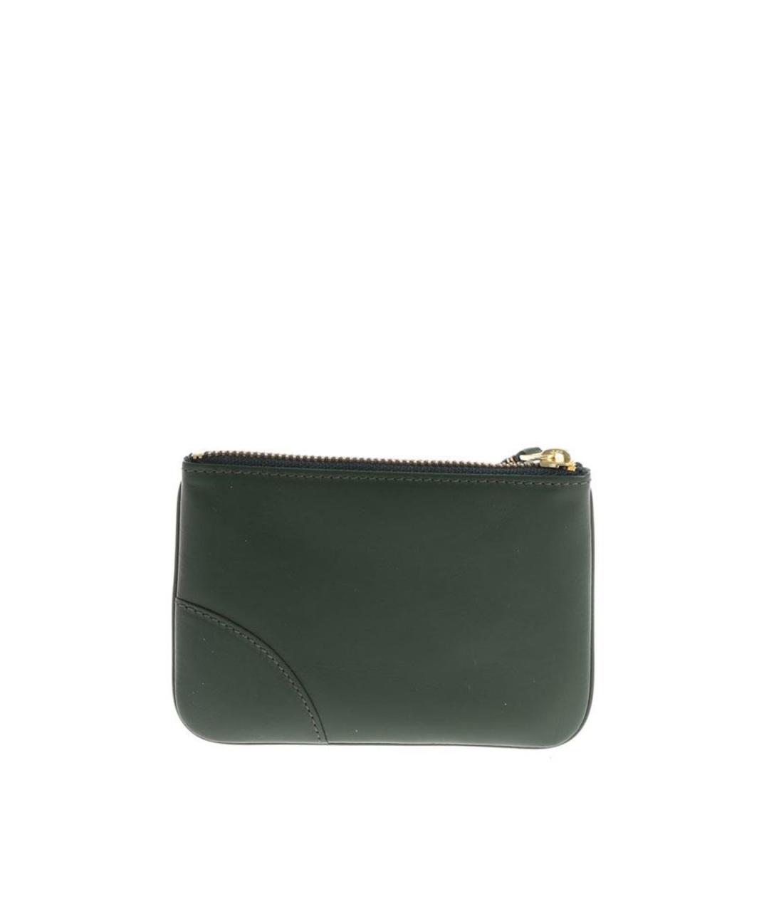 COMME DES GARÇONS WALLET Зеленый кожаный кошелек, фото 3
