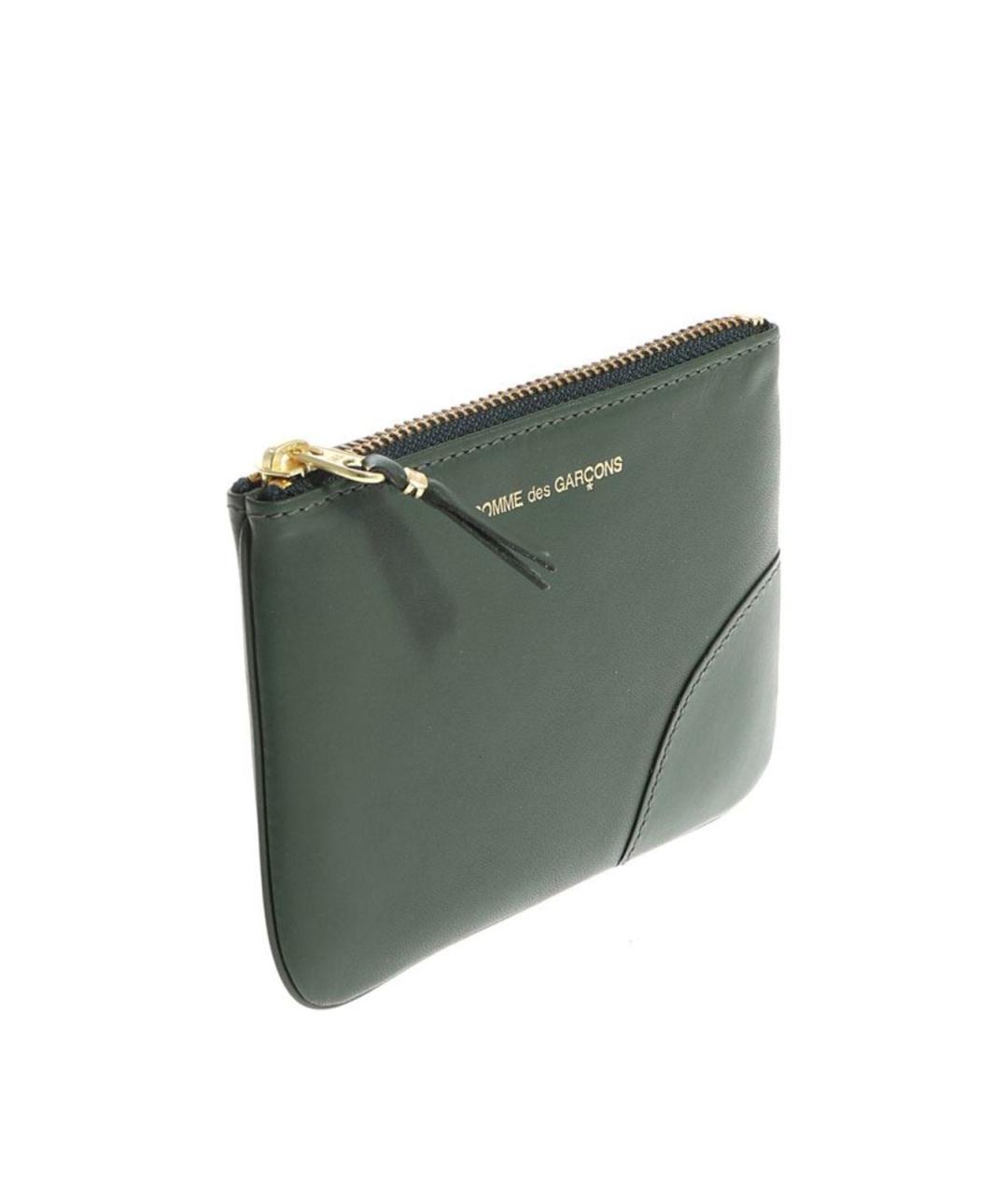 COMME DES GARÇONS WALLET Зеленый кожаный кошелек, фото 2