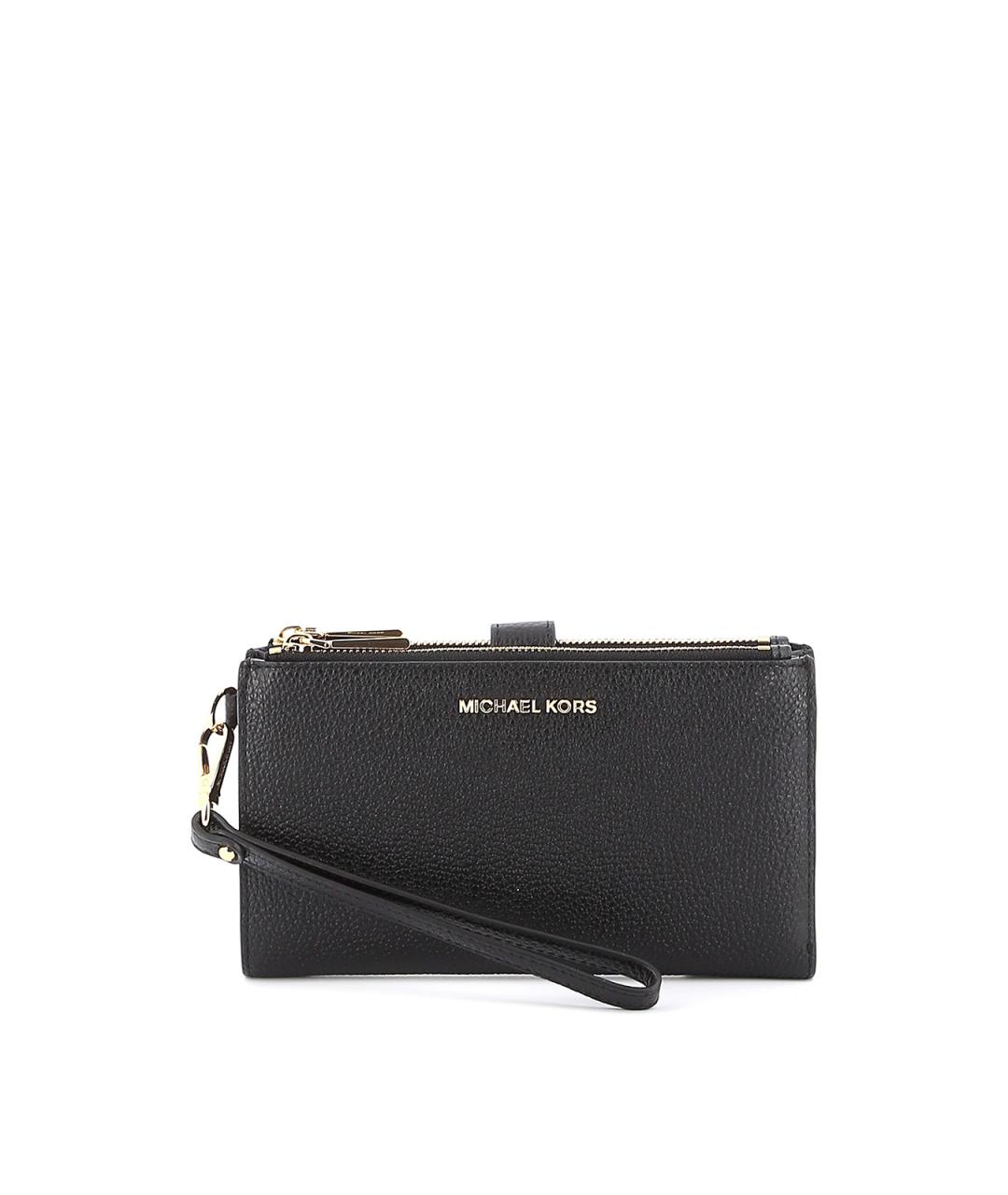 MICHAEL KORS Черный кожаный кошелек, фото 1