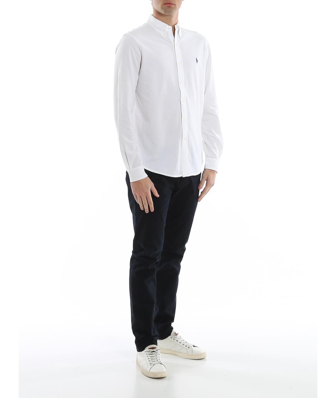 POLO RALPH LAUREN Белая хлопковая классическая рубашка, фото 2