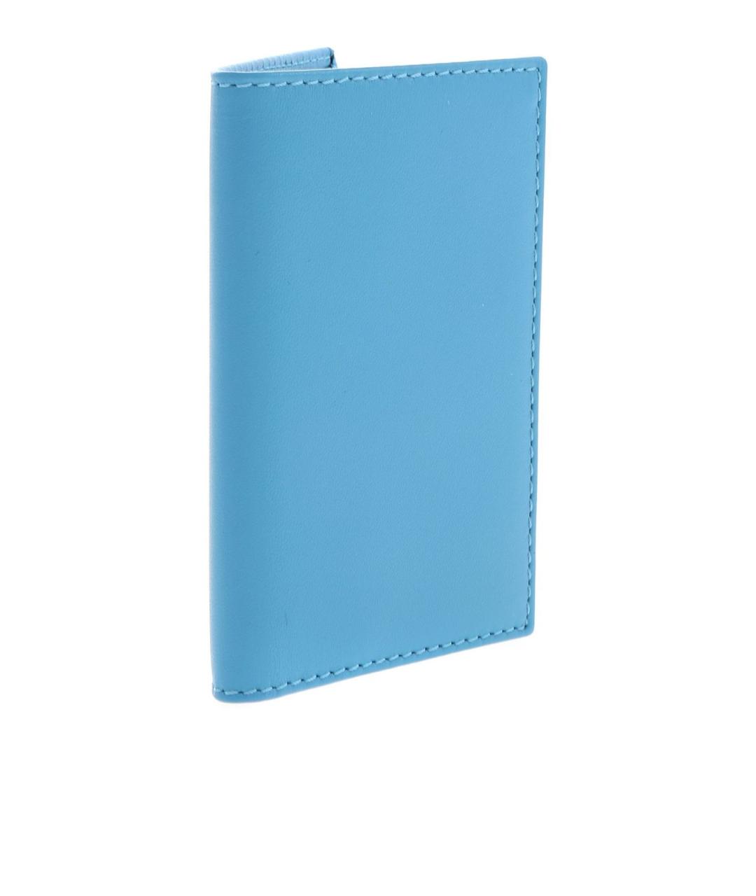 COMME DES GARÇONS WALLET Голубой кожаный кардхолдер, фото 2