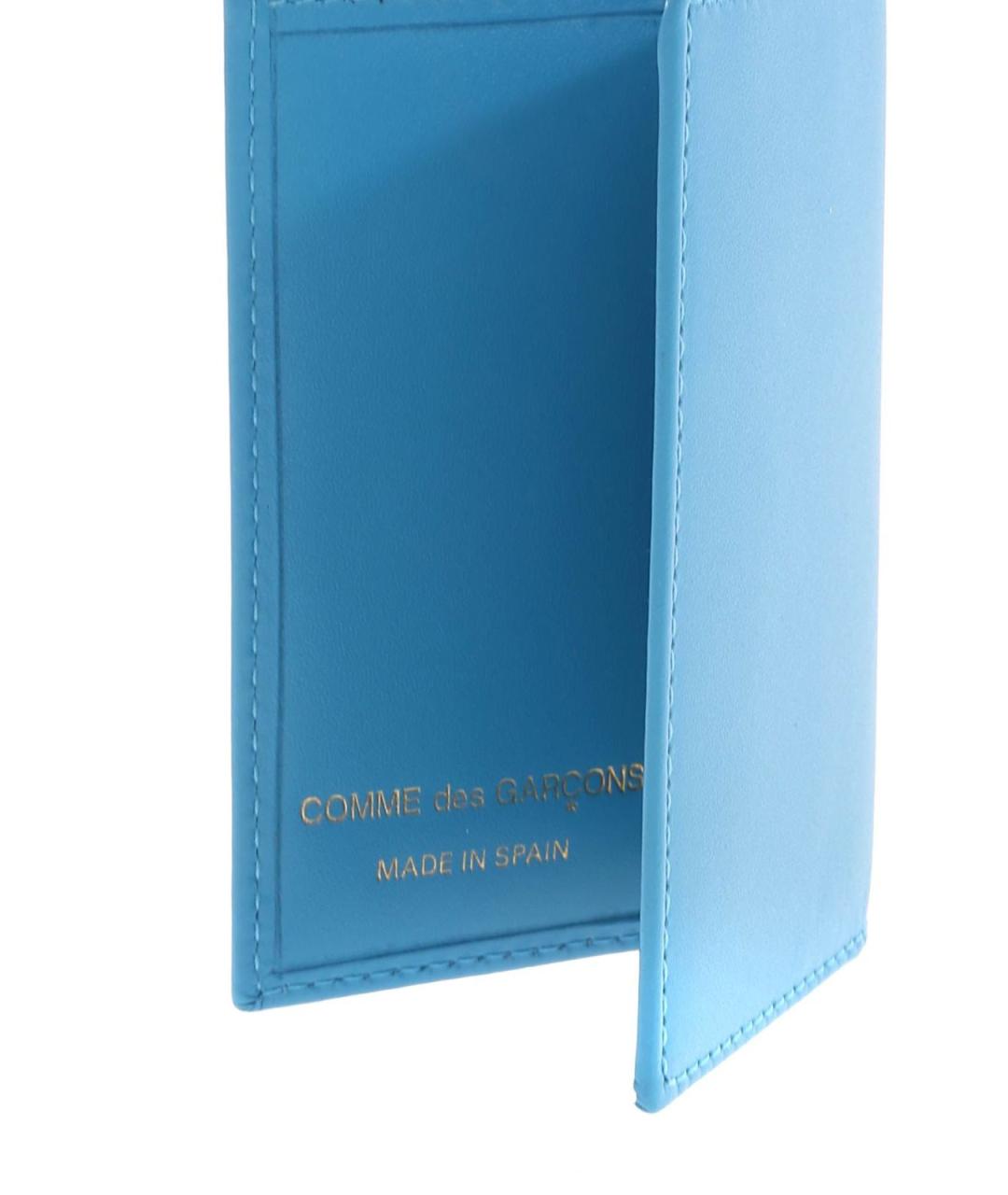 COMME DES GARÇONS WALLET Голубой кожаный кардхолдер, фото 4