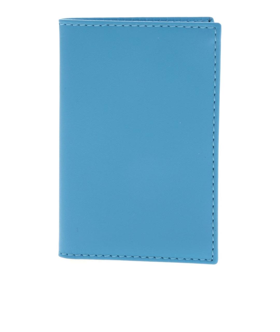 COMME DES GARÇONS WALLET Голубой кожаный кардхолдер, фото 1