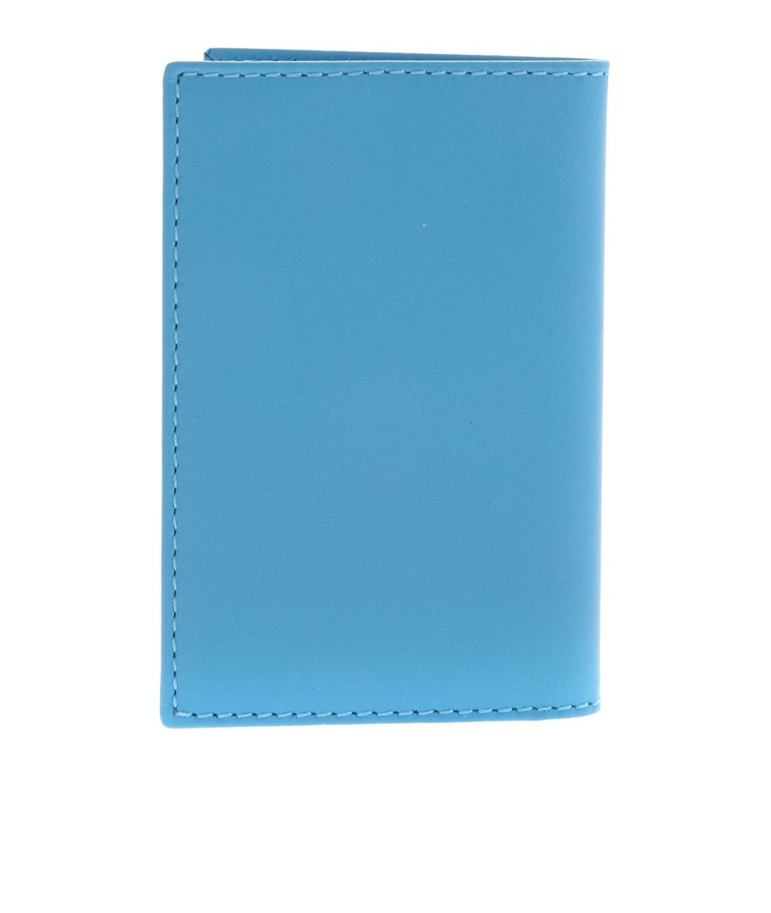 COMME DES GARÇONS WALLET Голубой кожаный кардхолдер, фото 3