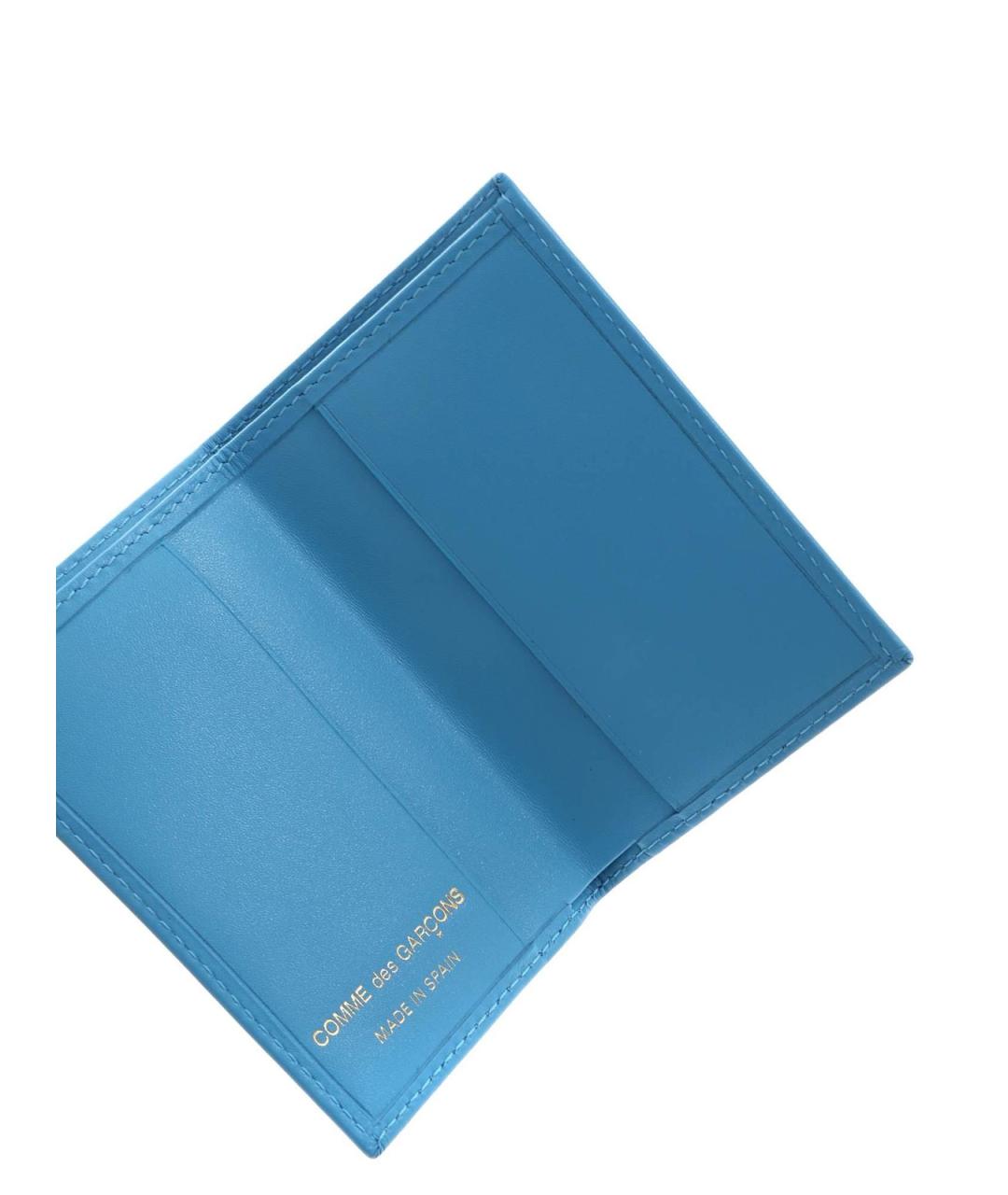COMME DES GARÇONS WALLET Голубой кожаный кардхолдер, фото 5