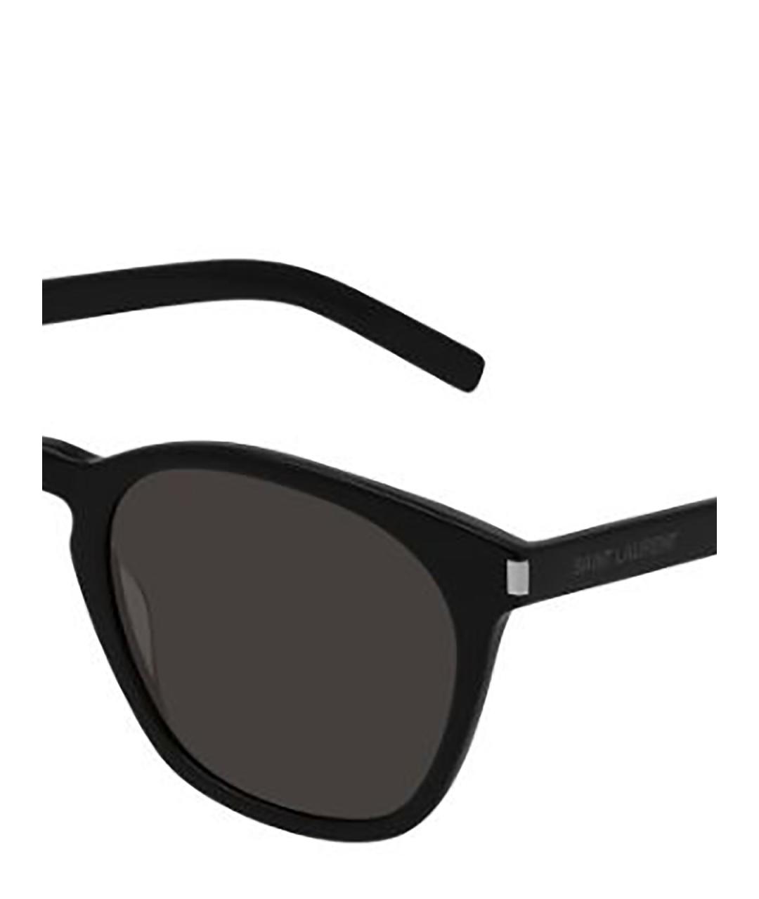 SAINT LAURENT Черные пластиковые солнцезащитные очки, фото 4