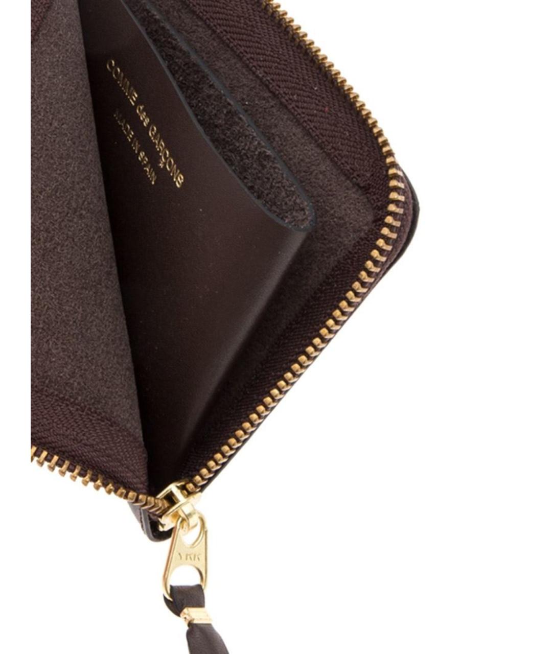 COMME DES GARÇONS WALLET Коричневый кожаный кошелек, фото 4