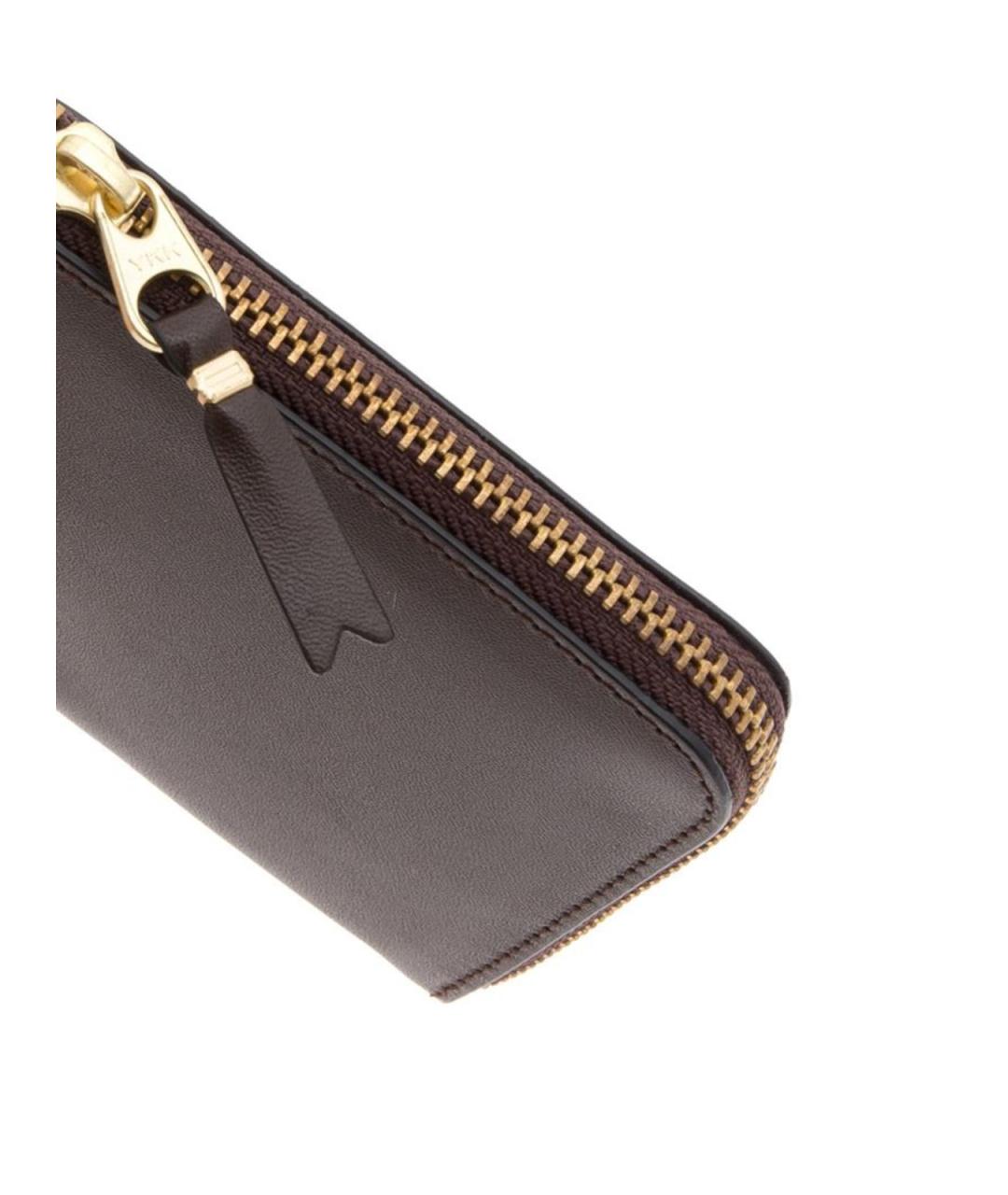 COMME DES GARÇONS WALLET Коричневый кожаный кошелек, фото 2