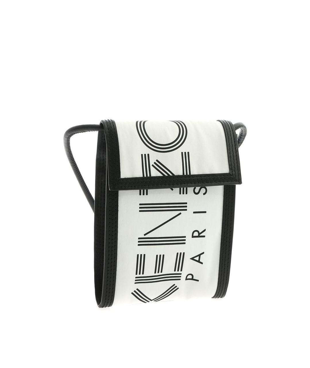KENZO Белая синтетическая сумка на плечо, фото 2