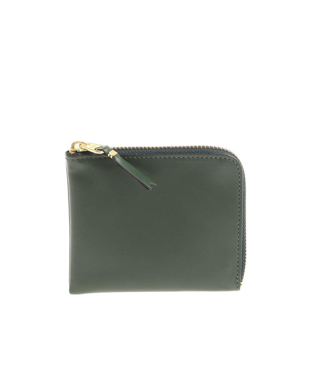 COMME DES GARÇONS WALLET Зеленый кожаный кошелек, фото 1