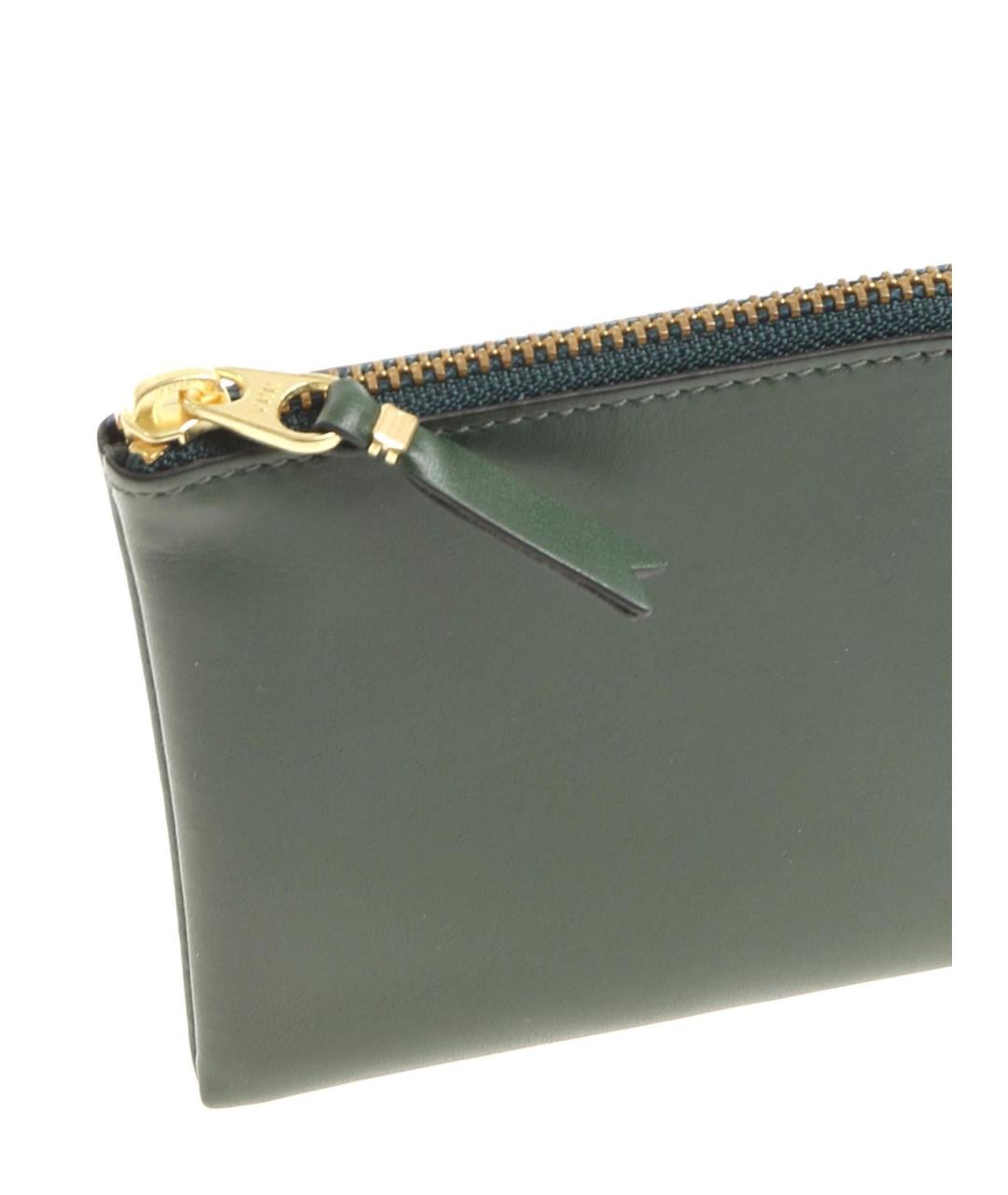 COMME DES GARÇONS WALLET Зеленый кожаный кошелек, фото 4