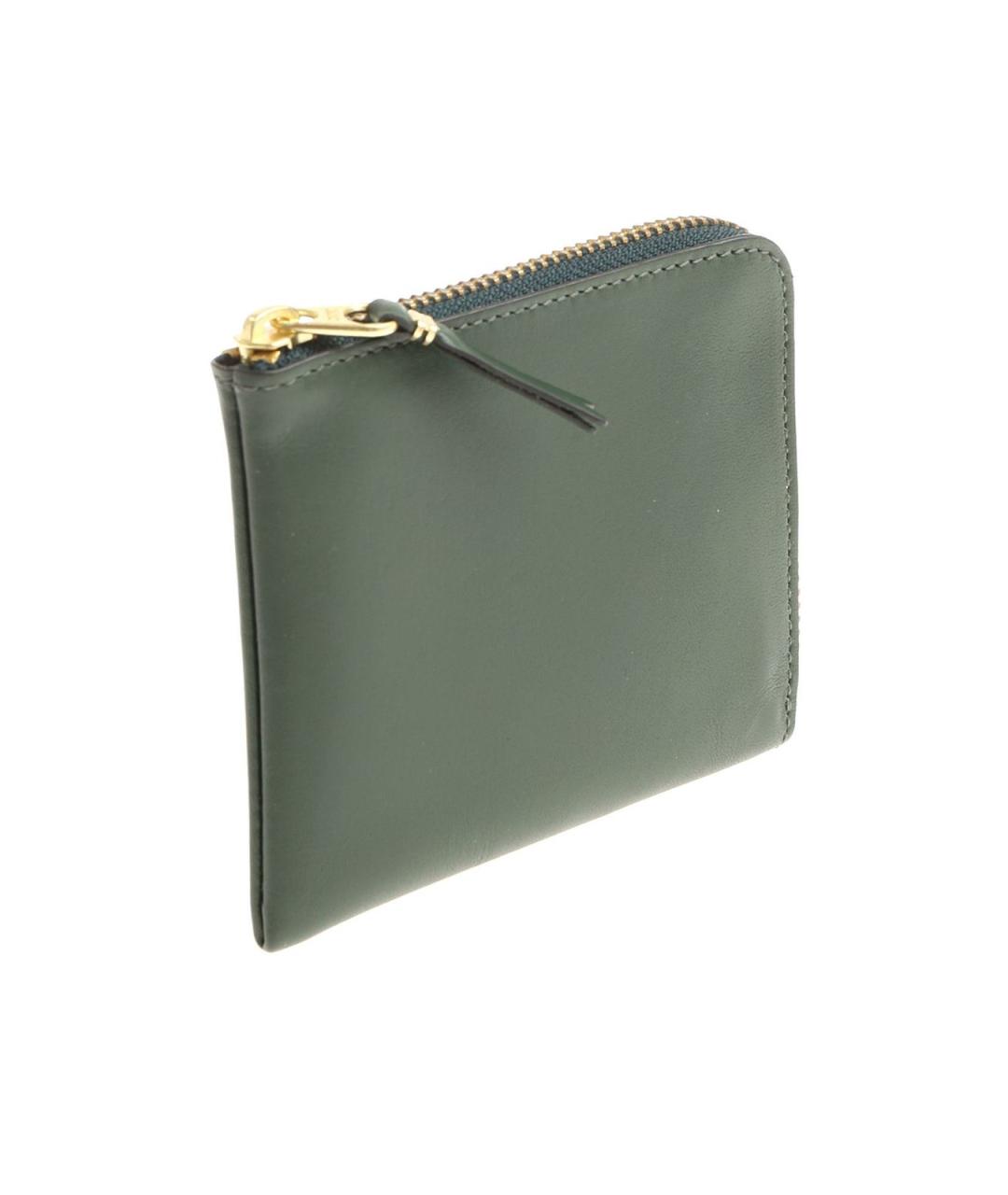 COMME DES GARÇONS WALLET Зеленый кожаный кошелек, фото 2