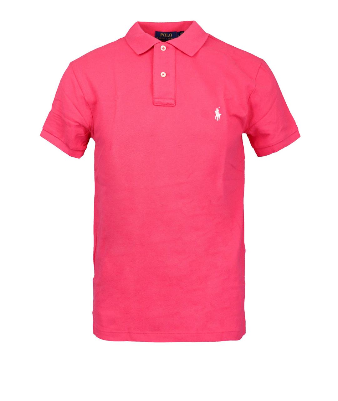 POLO RALPH LAUREN Розовое хлопковое поло с коротким рукавом, фото 1