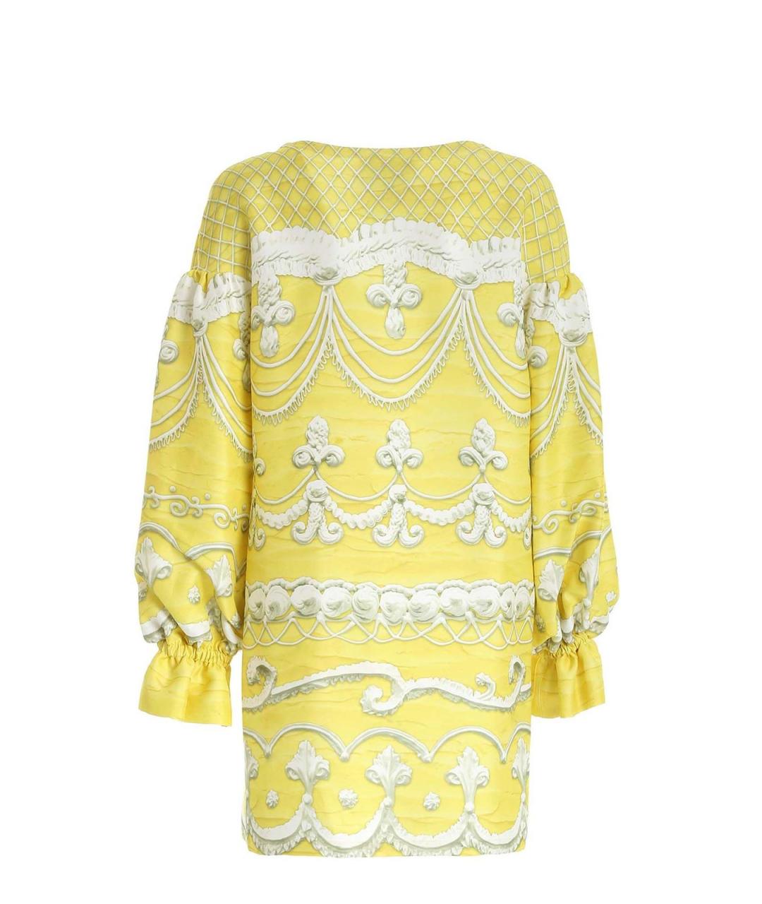 MOSCHINO Желтое вискозное повседневное платье, фото 2