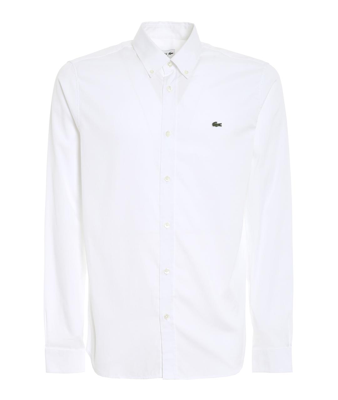 LACOSTE Белая хлопковая классическая рубашка, фото 3