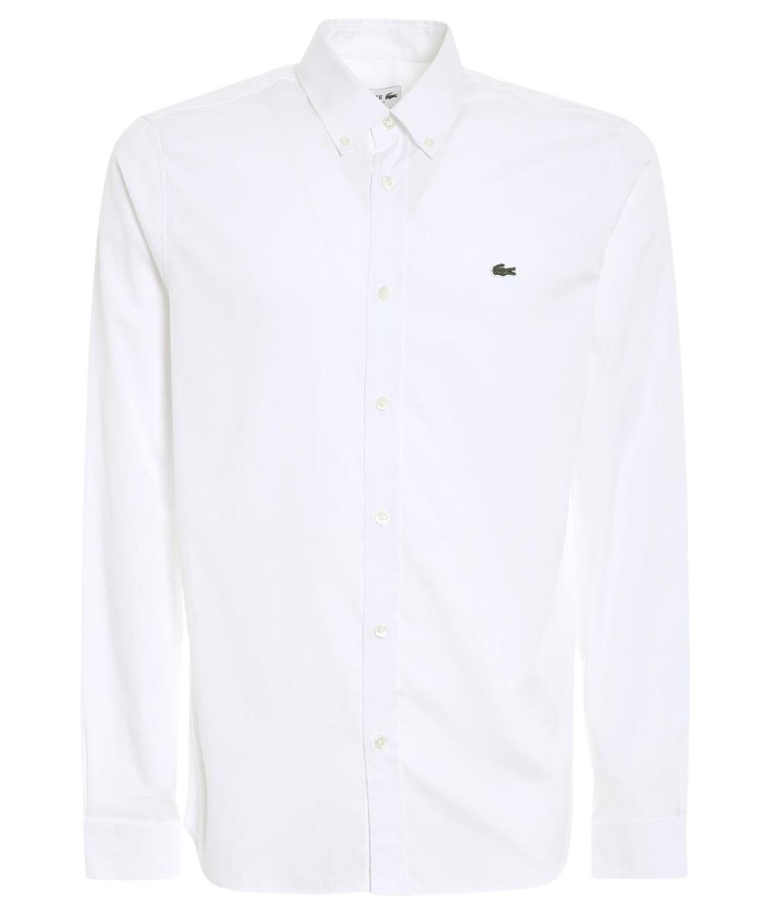 LACOSTE Белая хлопковая классическая рубашка, фото 1