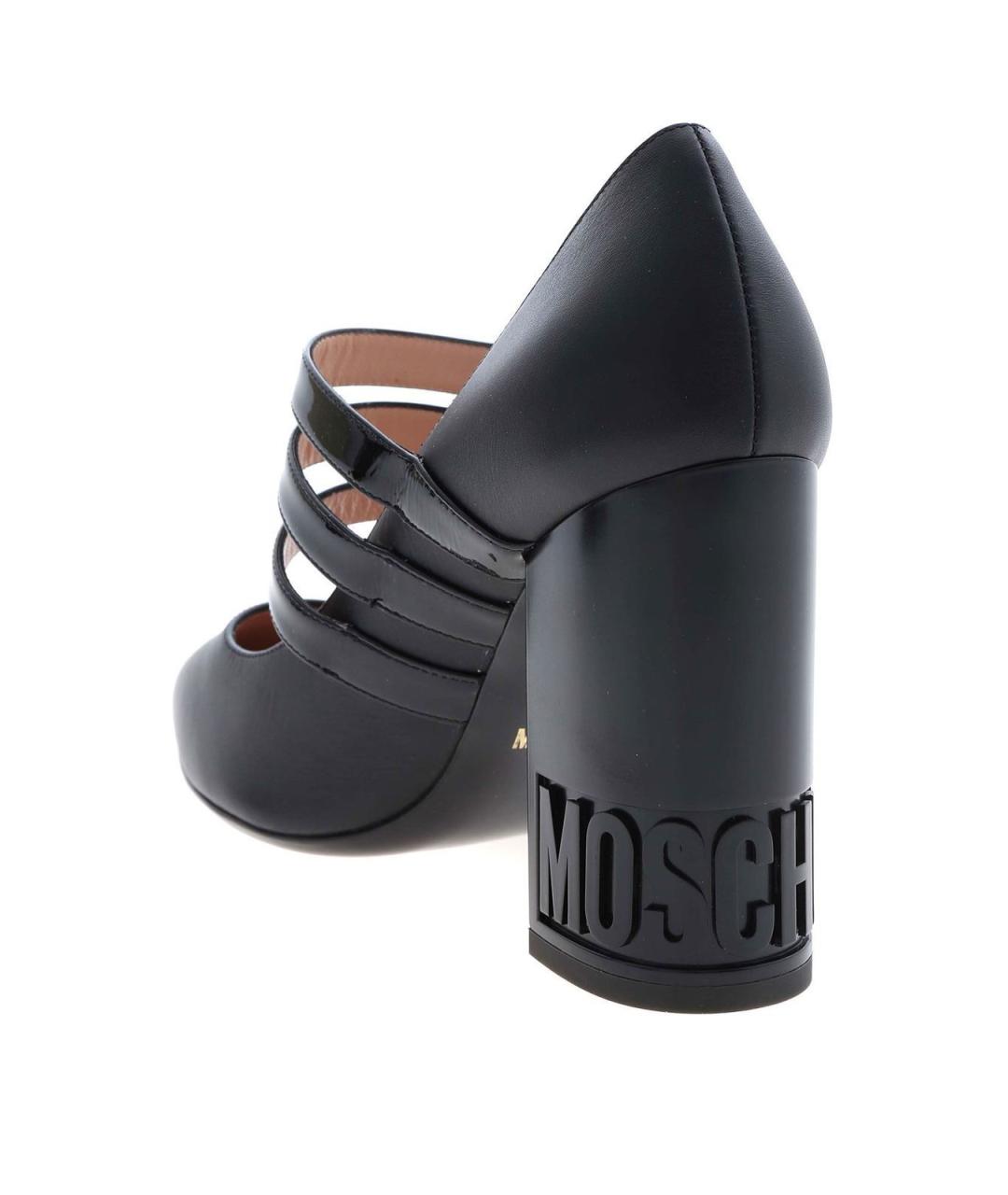 MOSCHINO Черные кожаные туфли, фото 3