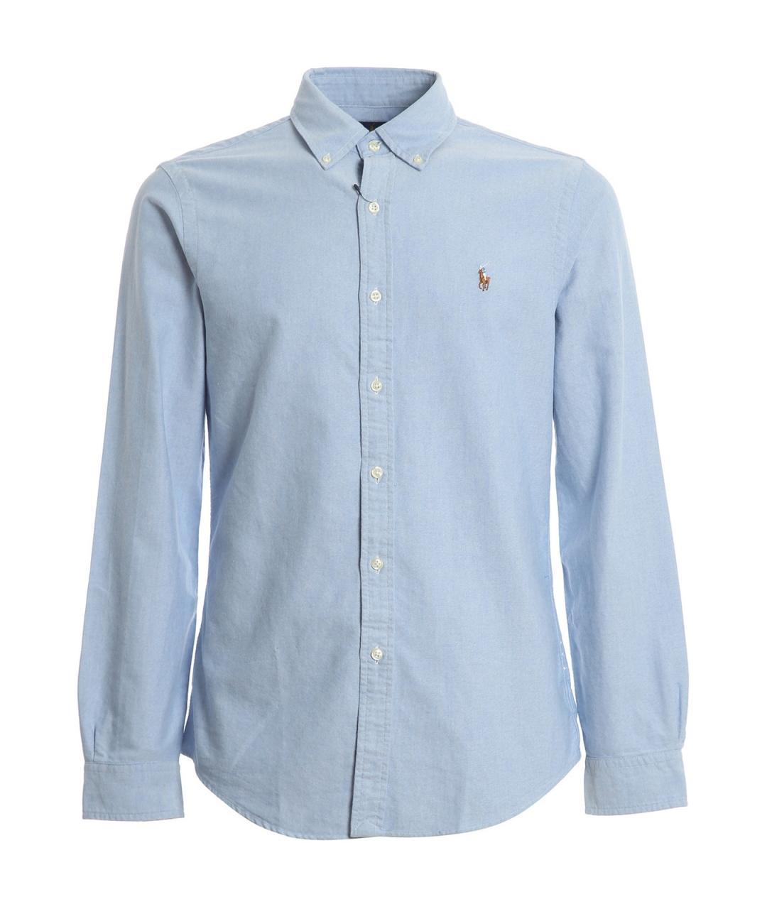 POLO RALPH LAUREN Голубая хлопковая классическая рубашка, фото 1