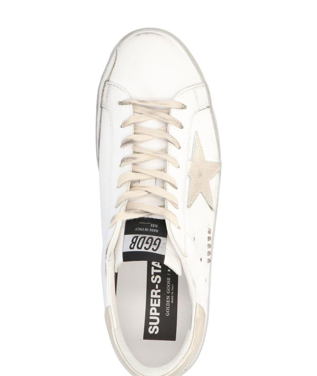 GOLDEN GOOSE DELUXE BRAND Белые кожаные низкие кроссовки / кеды, фото 3