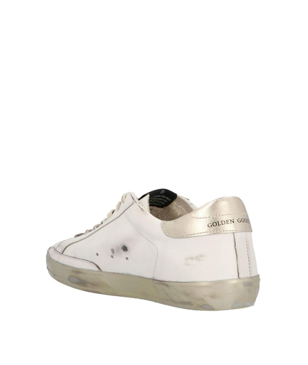 GOLDEN GOOSE DELUXE BRAND Белые кожаные низкие кроссовки / кеды, фото 2