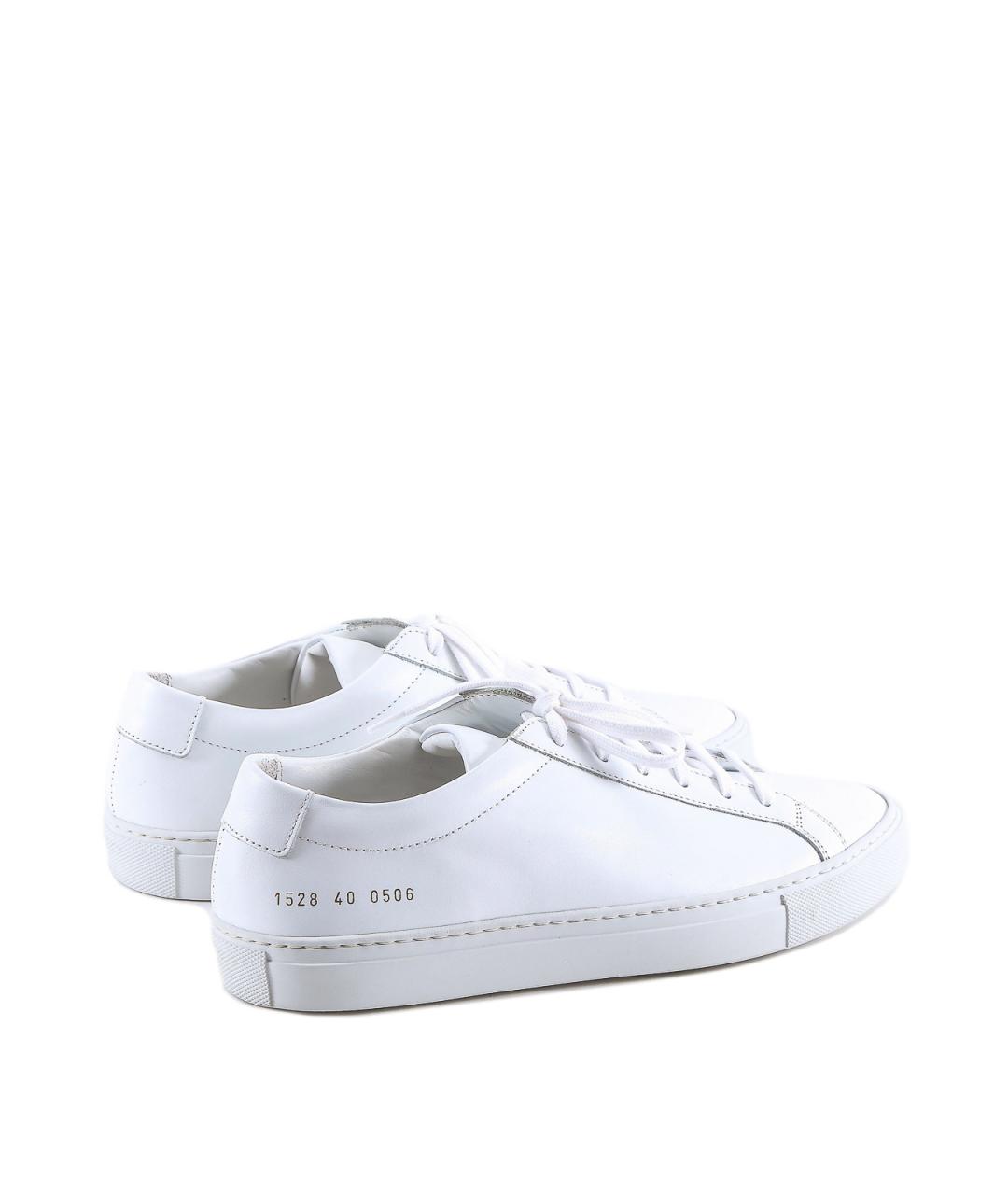 COMMON PROJECTS Белые кожаные низкие кроссовки / кеды, фото 3