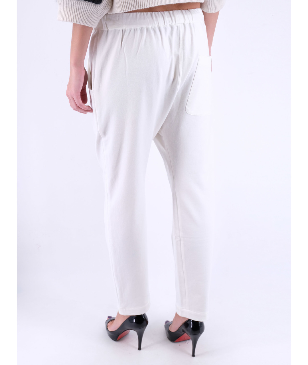 BRUNELLO CUCINELLI Белые хлопковые брюки узкие, фото 3