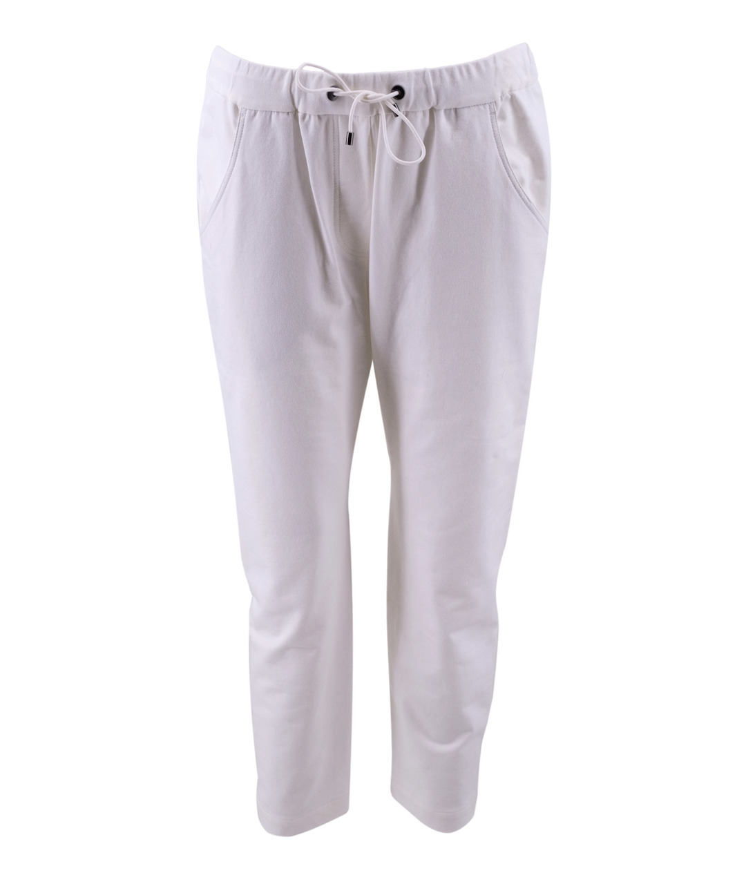 BRUNELLO CUCINELLI Белые хлопковые брюки узкие, фото 1
