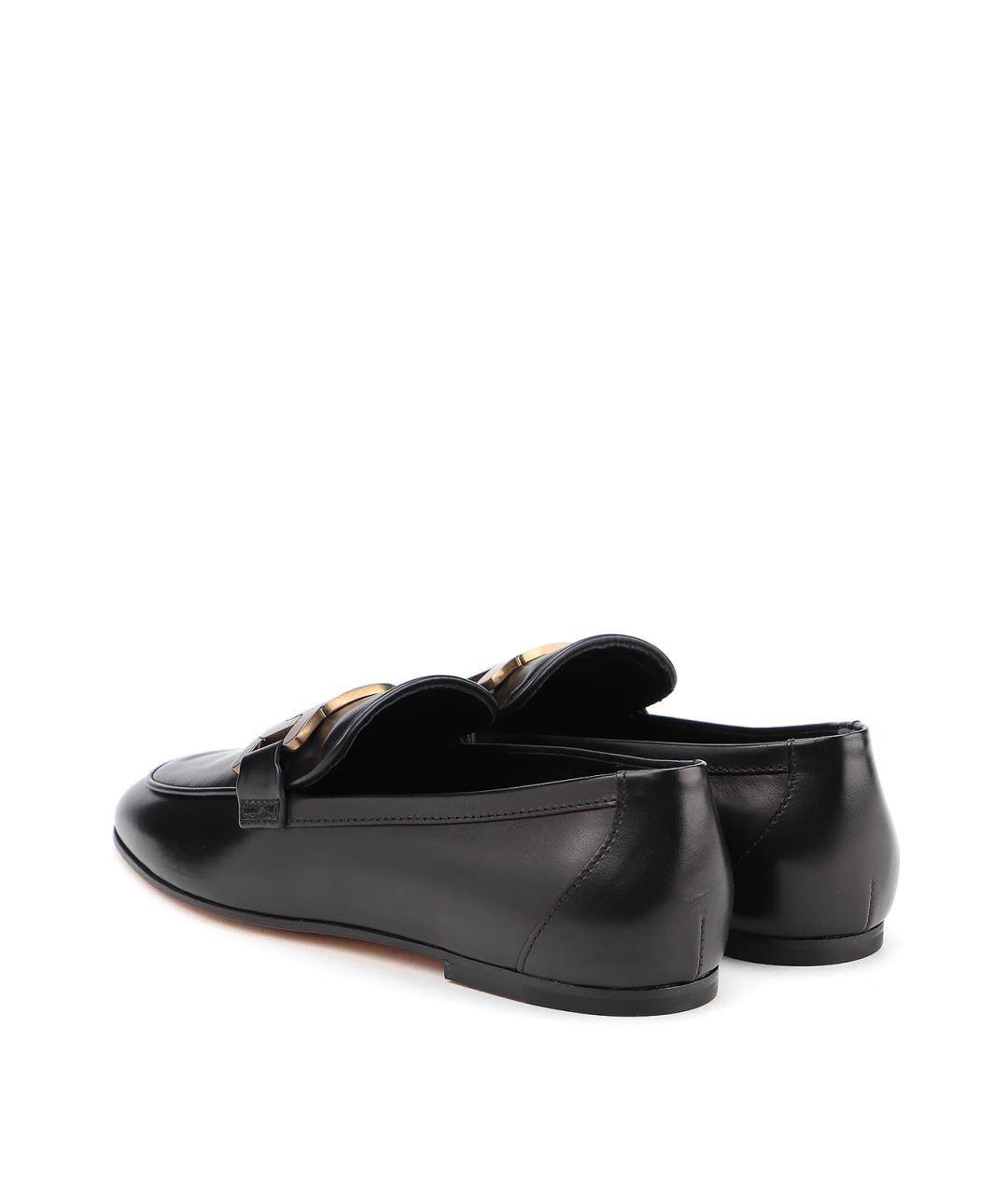 TOD'S Черные кожаные лоферы, фото 3