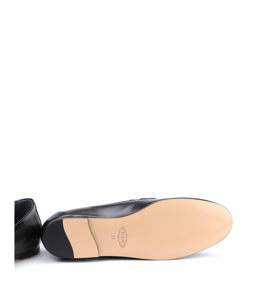 TOD'S Черные кожаные лоферы, фото 5
