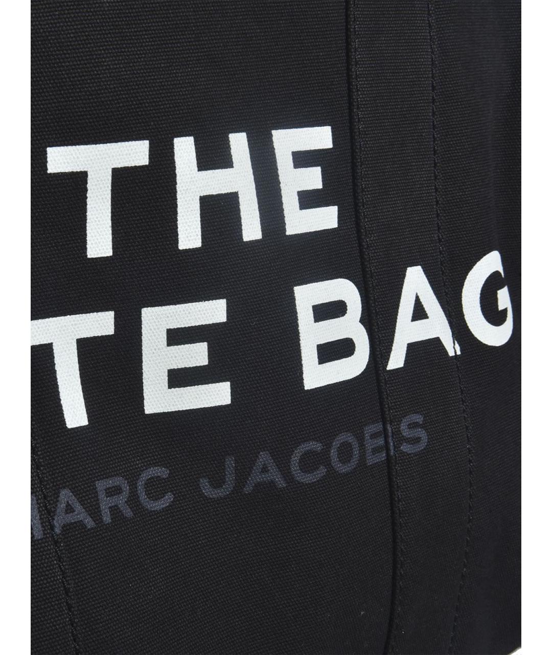 MARC JACOBS Черная хлопковая сумка тоут, фото 4
