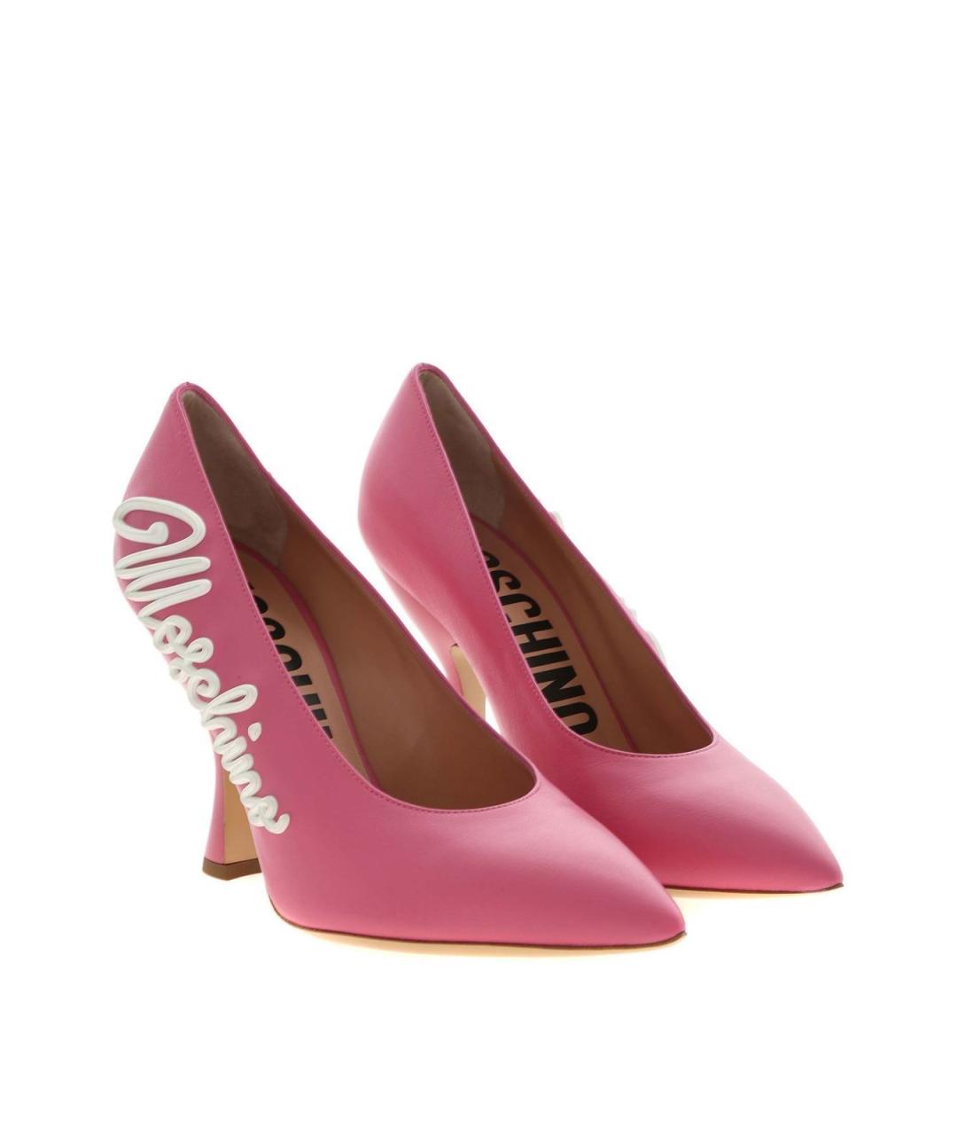 MOSCHINO Розовые кожаные туфли, фото 2