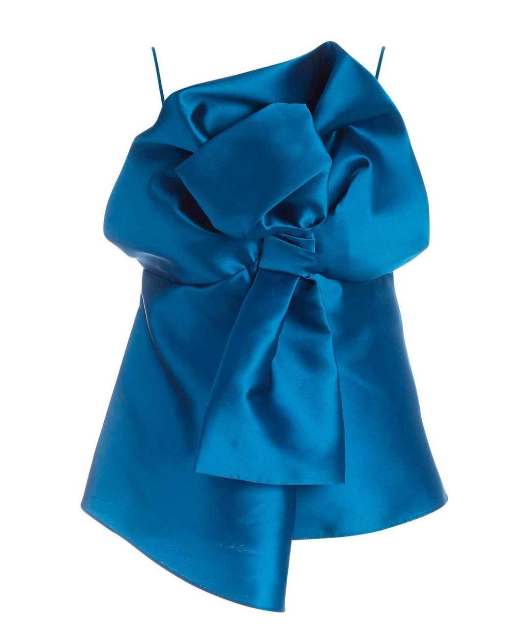 ALBERTA FERRETTI Голубое полиэстеровое коктейльное платье, фото 3