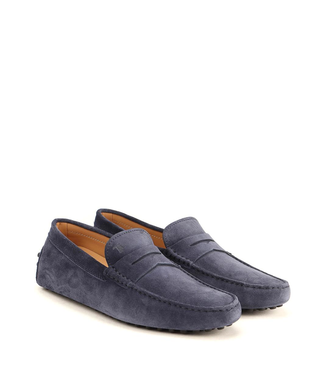 TOD'S Синие замшевые лоферы, фото 2