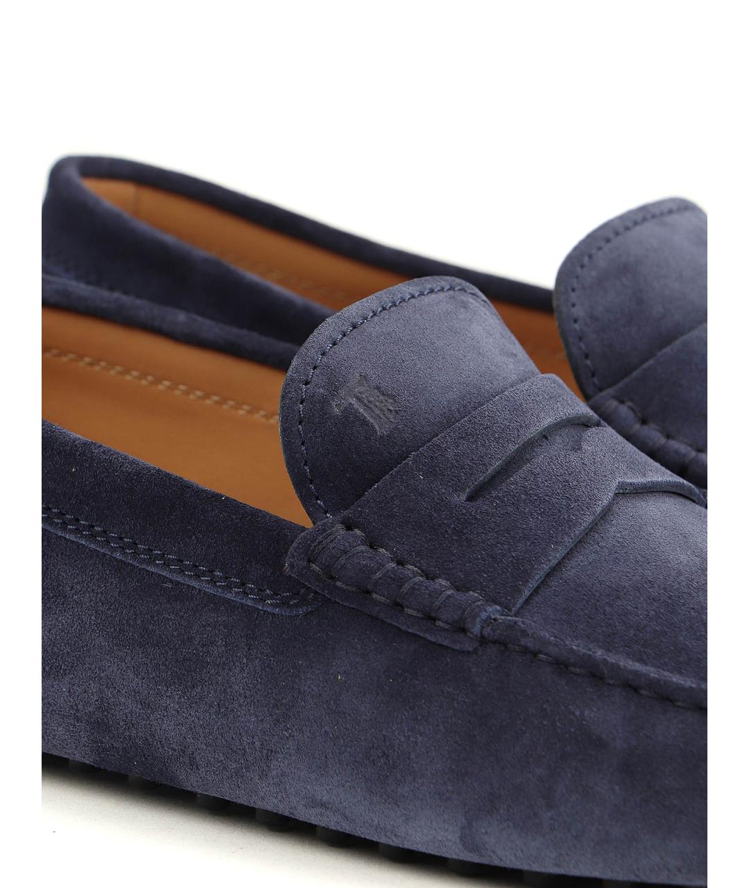 TOD'S Синие замшевые лоферы, фото 4