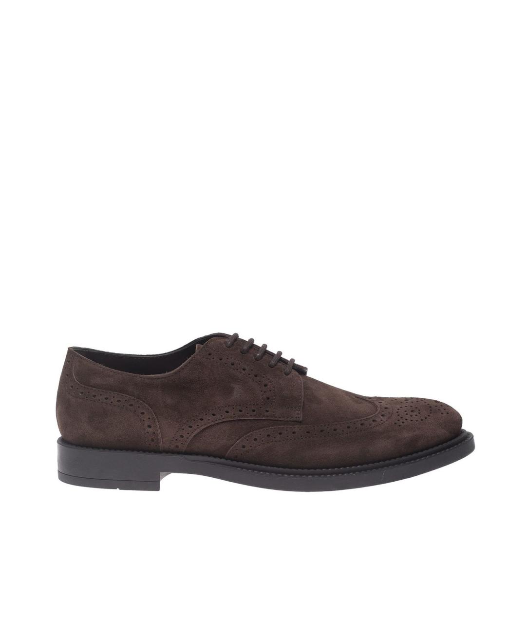TOD'S Коричневые замшевые туфли, фото 1