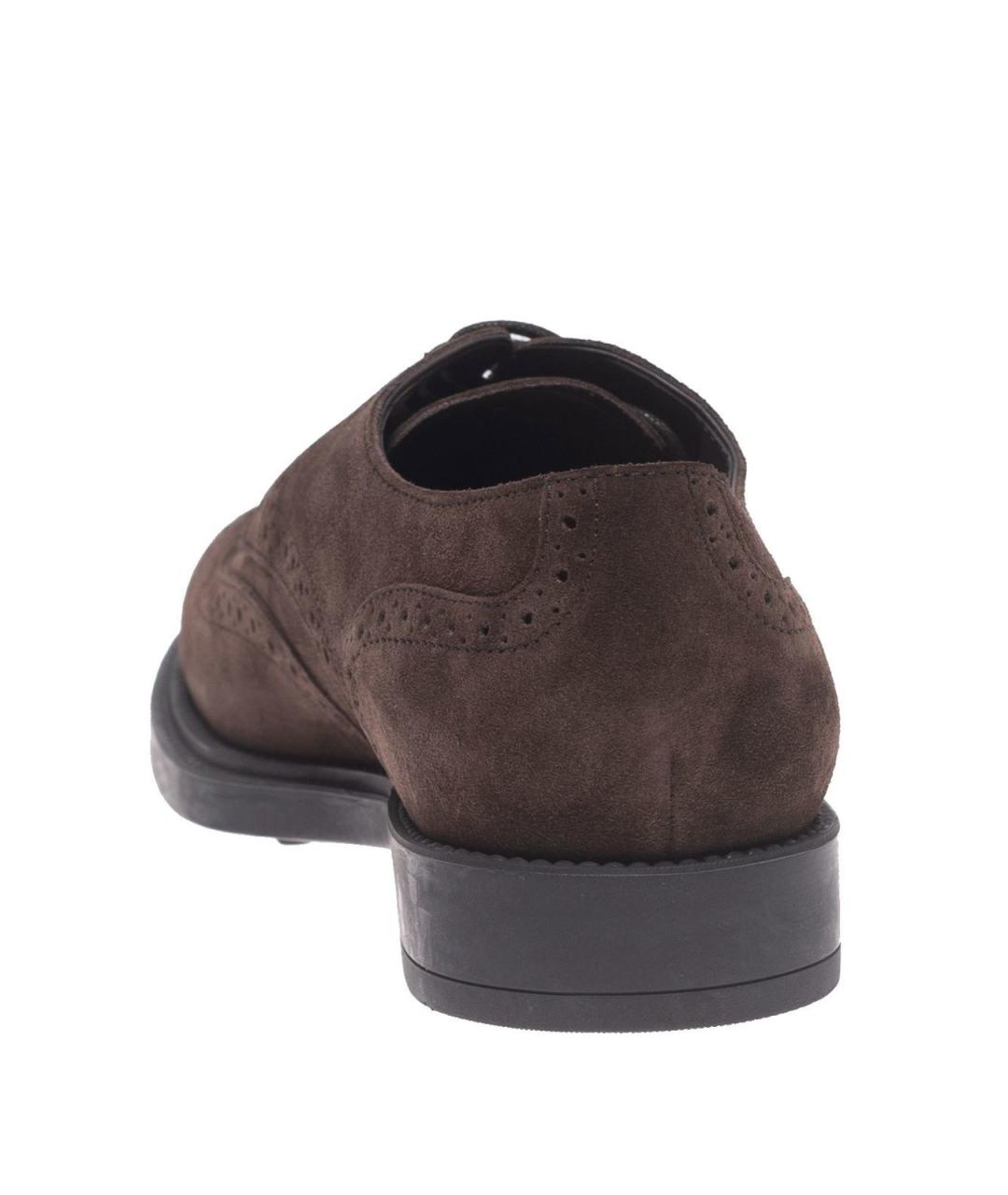 TOD'S Коричневые замшевые туфли, фото 4