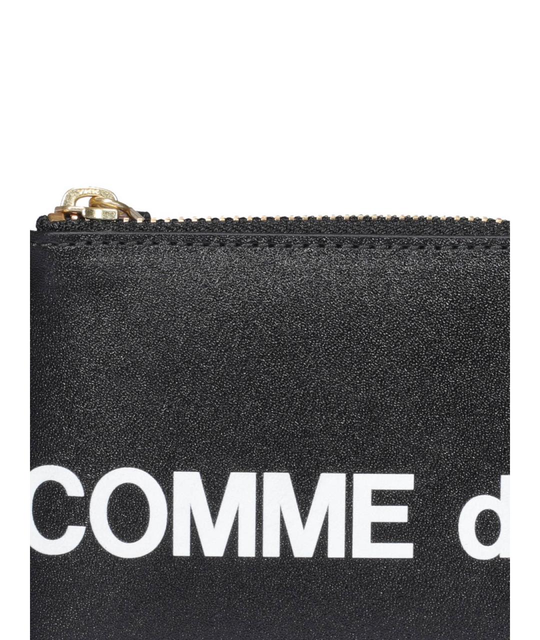 COMME DES GARÇONS Черный кожаный кошелек, фото 4