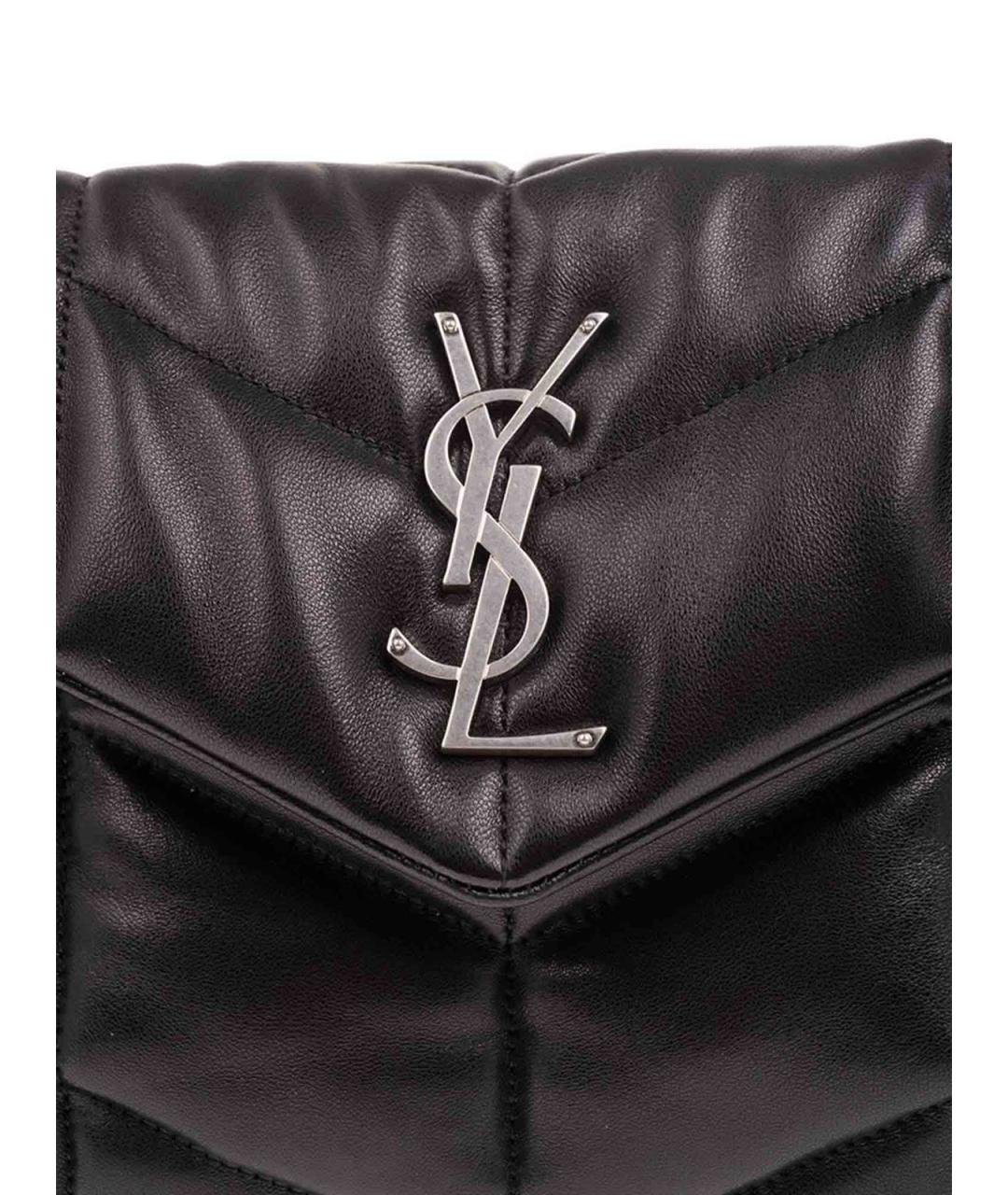 SAINT LAURENT Черная кожаная сумка через плечо, фото 4