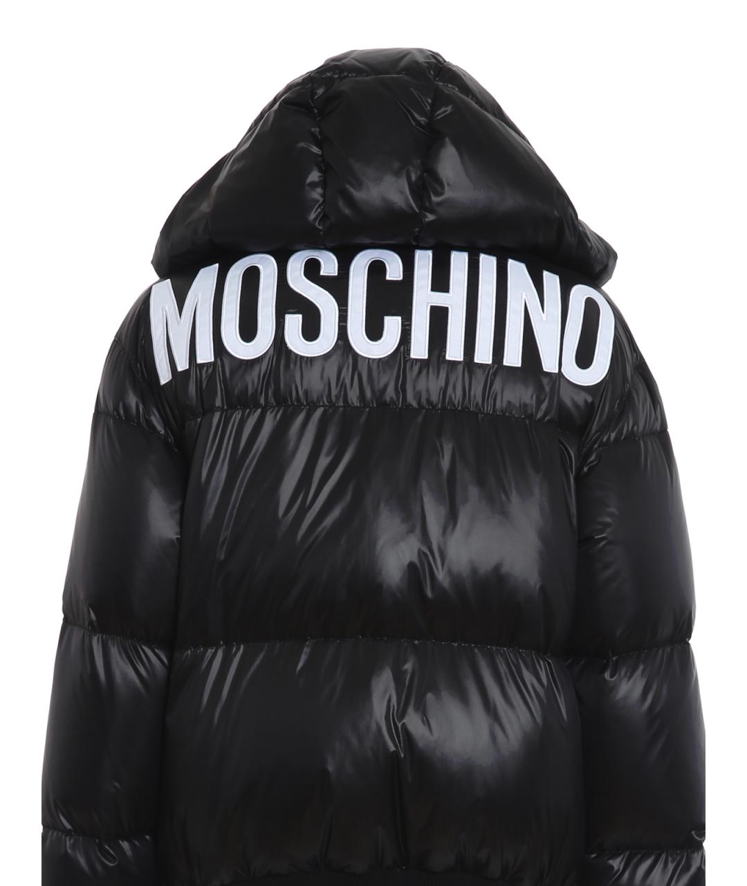 MOSCHINO Черный полиамидовый пуховик, фото 3