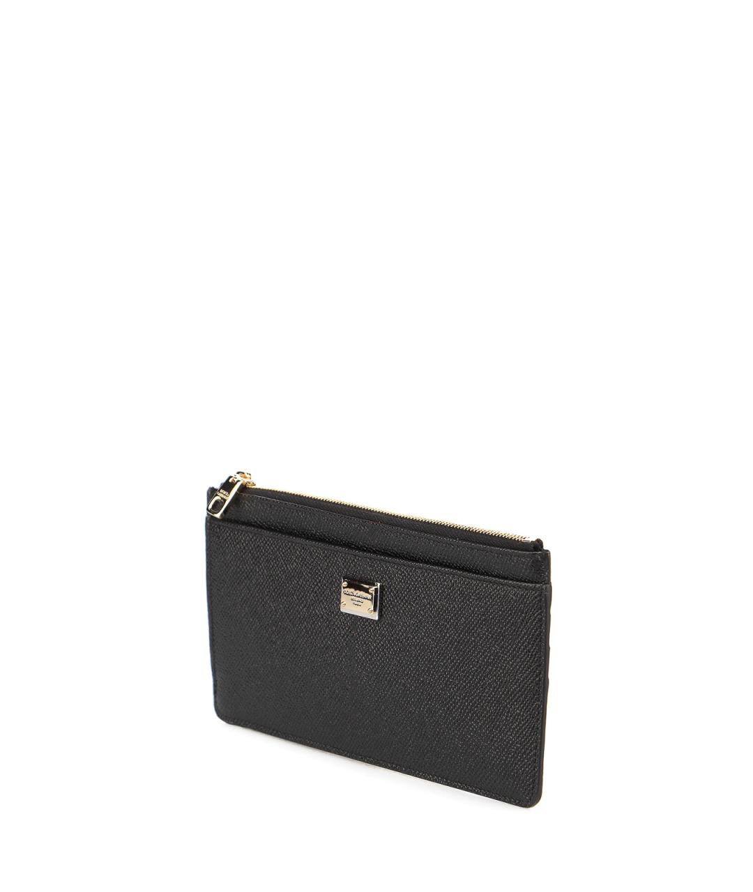 DOLCE&GABBANA Черный кожаный кошелек, фото 2