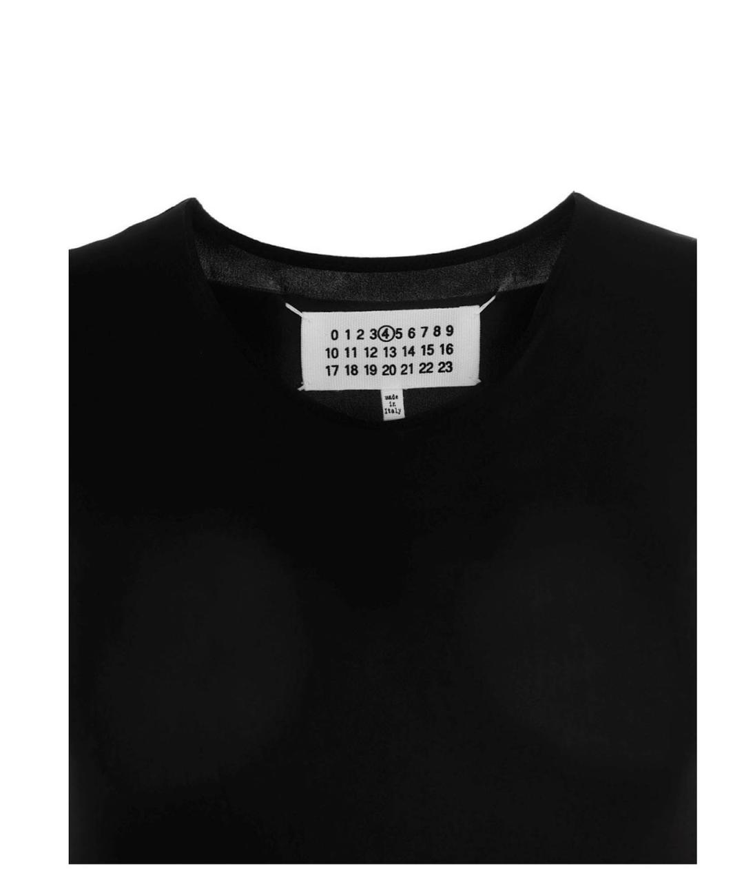 MAISON MARGIELA Черная полиамидовая майка, фото 3
